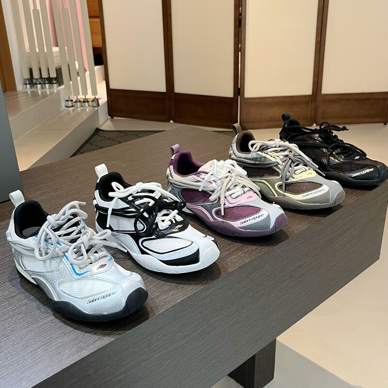 26 Summer Vintage Sports Style Genuine Leather Color-Block Dad Sneakers for Women, Breathable Lace-Up Thick-Soled Casual Sports Running Shoes Trend