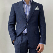 Ăn mặc Edion Suit RICODESIGN Thiết kế gốc Tây Tạng xanh Casual Business Suit Anh Gentleman của