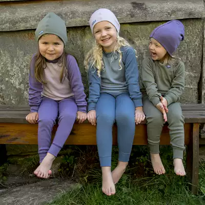 Norway Janus children wear-resistant thickened autumn and winter wool underwear high neck round neck warm baby children's clothing