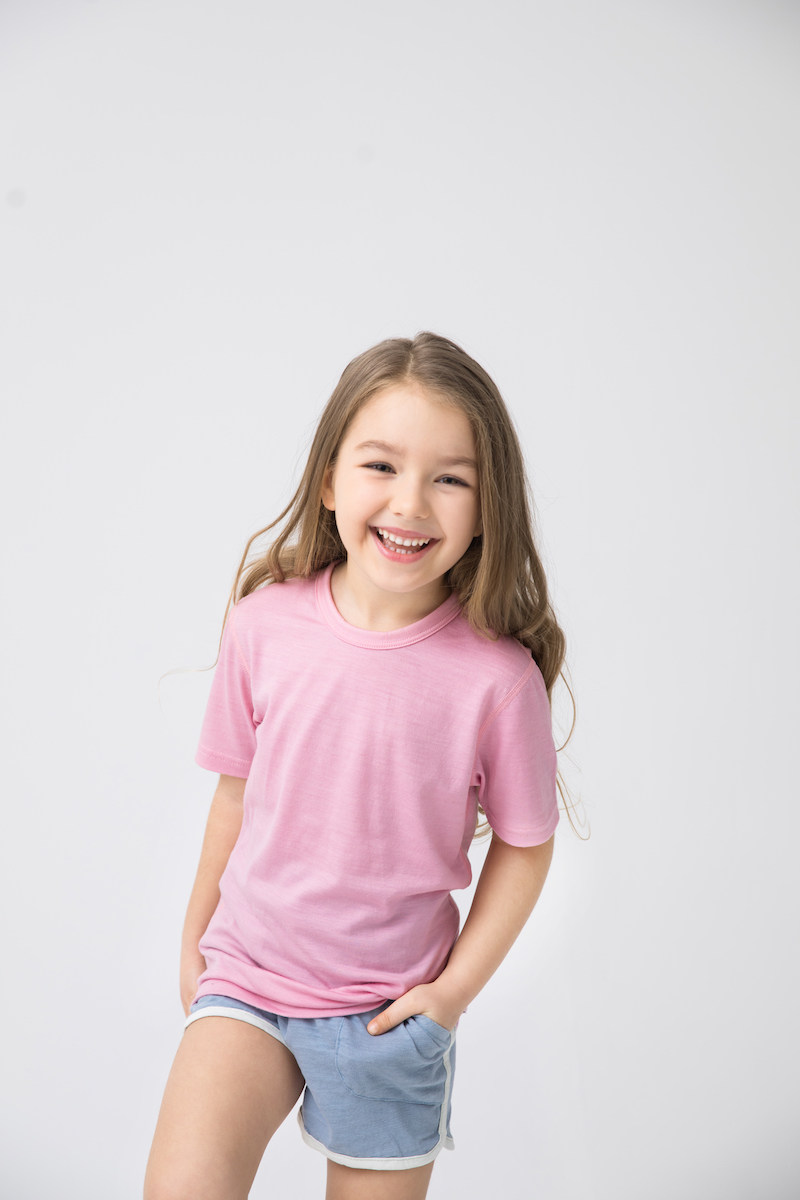 Norwegian Janus Spring Summer New Speed Dry Perspiration Perspiration Boy Girl Child Super Light Wool Vest Short Sleeve T-shirt