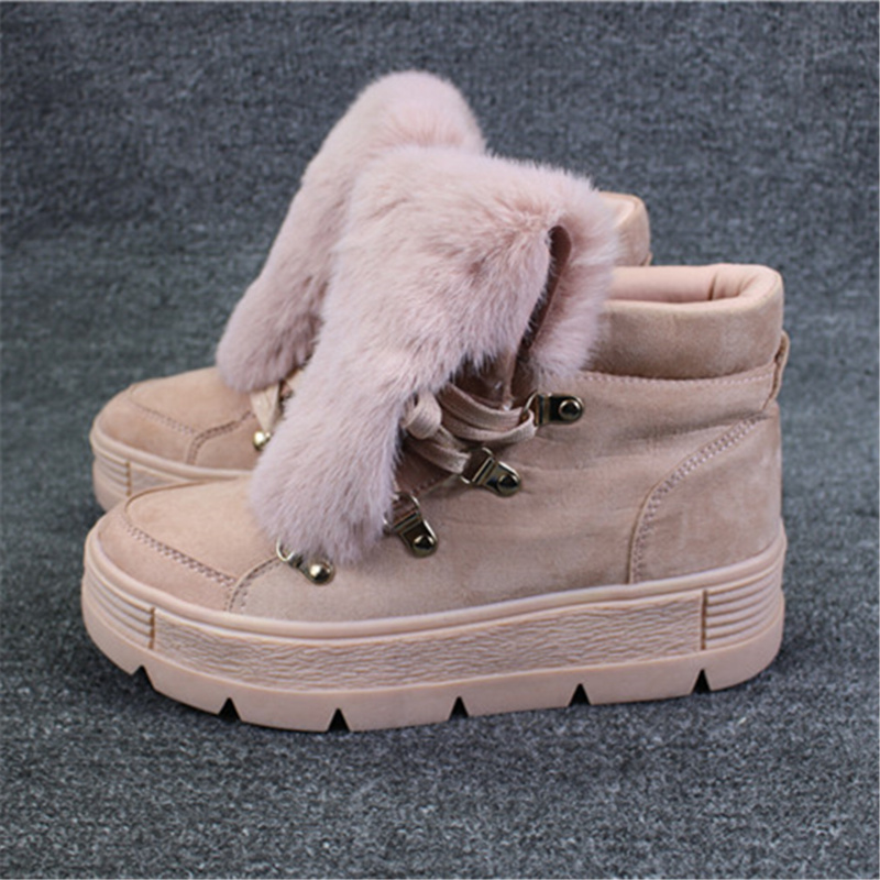 Winter pick-up foreign trade ladies outdoor sports casual shoes fashion trends 100 hitch Martin boot plus suede travel shoes