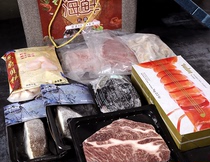 Gift seafood beef gift package ingenuity gift box A variety of imported seafood ingredients high-end seafood gift box shrimp