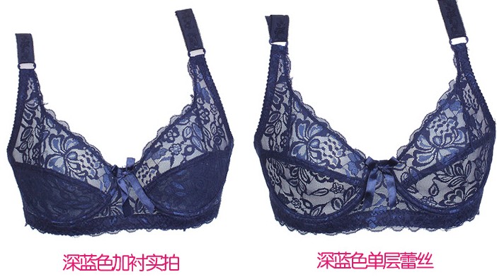 Xia Da mã siêu mỏng sexy ren trong suốt thu thập vòng thép ladies bra mà không cần miếng bọt biển ngực lớn đồ lót nhỏ áo ngực