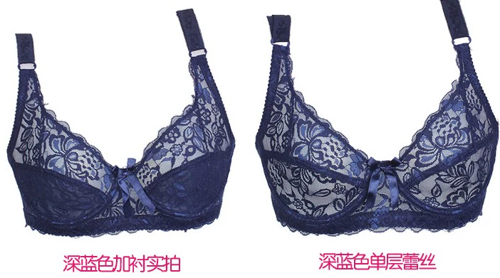 Xia Da mã siêu mỏng sexy ren trong suốt thu thập vòng thép ladies bra mà không cần miếng bọt biển ngực lớn đồ lót nhỏ áo ngực áo ngực không gọng