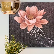 Natural Stone Marble Mosaic cut painting New Chinese style entrance door Xuanguan Living room TV Background wall Puzzle Customize