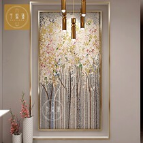 Glass mosaic background wall cut painting puzzle tile small piece porch decorative painting art light luxury wall stickers mural