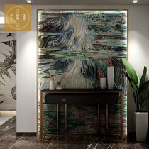 Glass Mosaic Tile Cut Jigsaw Puzzle TV Background Wall Genguan Mural Decoration Painting Wall Patch Light Lavish Postmodern