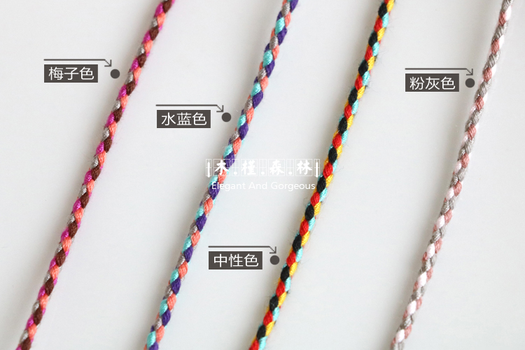 Rừng dâm bụt Eternity Tùy chỉnh dệt 8 chữ Chúc các cặp đôi tay dây thừng Vòng tay dây đỏ may mắn Vòng chân Tương phản vòng tay vàng 18k