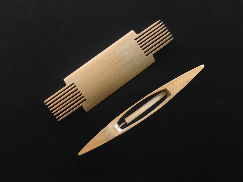 Textile Tools Bamboo Handicrafts Brocade Weaving Loom Learning Machine Special Shuttle and Needle