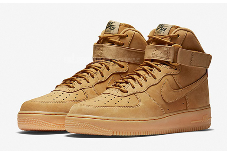 Nike Air Force One Air Force1 High AF1 Wheat Brown High and Low Sneakers 882096-200 - Dép / giày thường giày sneaker