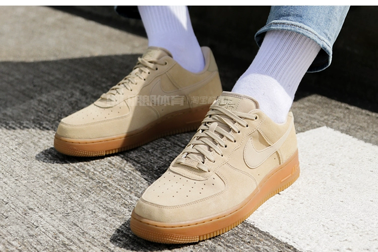 Nike Air Force One Air Force1 High AF1 Wheat Brown High and Low Sneakers 882096-200 - Dép / giày thường