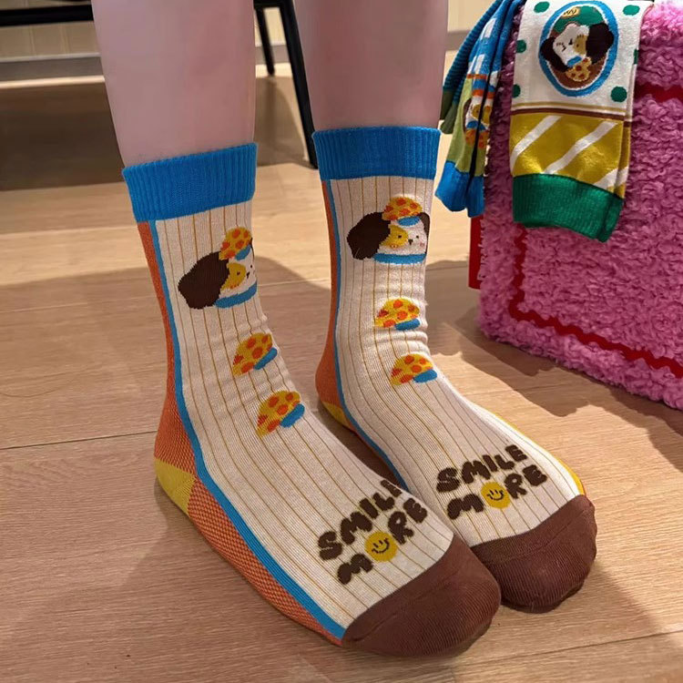 Spicy Thai Rice ~ Mushroom Head Puppy Socks Are so Cute and Refuse That It Will Not Be Some! Graffiti Cartoon Women's Cotton