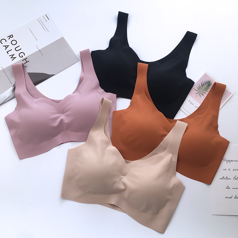 Ancient Crown Princess 16 No-marks-free steel ring One-piece lingerie thin-back anti-shock running vest big code sports bra women 