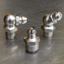 304 stainless steel straight head 45 degrees 90 degrees Grease nozzle Oil gun nozzle Curved gun head Grease gun nozzle M6-10