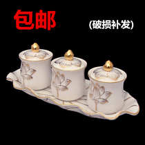Water supply for the Buddhas cup Buddhist Hall Ceramics Lotus Relief for the cup Grand Sadness Water St. Water Cup Net Water Cup set