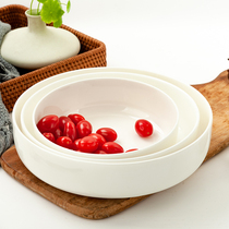 Ceramic dinner plate household dish deep plate deep mouth dish bone porcelain bowl dish dish stir-fried soup plate under glaze deep nest plate