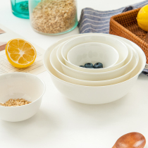 Pure White Bone China Small Bowl ceramic eating household personality simple rice bowl Chinese white porcelain bowl under glaze color Rice Bowl