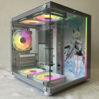 Personalized Case with Panoramic View, Decorative Panel with Divine Light Synchronization, Argb, Two-Dimensional Anime Color Graphics, Luminous Light Panel Sign