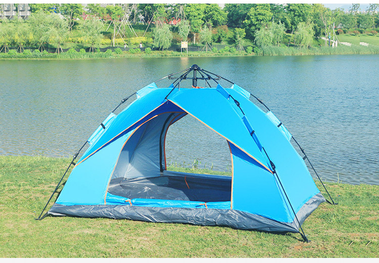Tent outdoor full-automatic quick opening couple single 2-person picnic leisure Sun Protection 3-4-person Park camping thickened rainproof