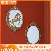 Harvest Lodge Auvintage Vintage Vintage Unicorn Wall Accessories Hanging Glasses Ins Lace Lace Floral Side Bedroom Cosmetic Mirror