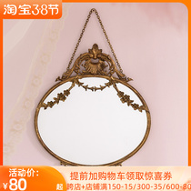 Harvest Lodge Eurostyle Vintage Vintage Retro Lace Flower Pattern Wall Accessories Hanging Mirror Bedroom Dresser Wedding Picture Frame