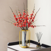 Harvest hut single simulation plum simulation flower fake flower arrangement vase plum blossom branch Bouquet decoration