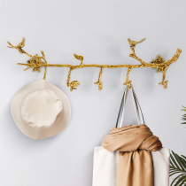 Harvest cottage entry brass hook hanger entrance wall hanging light luxury wardrobe branch type coat adhesive hook