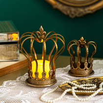 Harvest cottage European-style candle holder home creative Nordic light luxury iron decorations home furnishings desktop furnishings