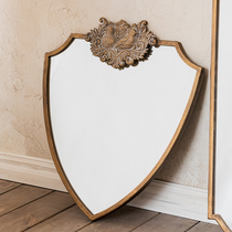 Harvest cabin European retro wall decoration hanging mirror bathroom mirror toilet makeup mirror dresser mirror wall decoration