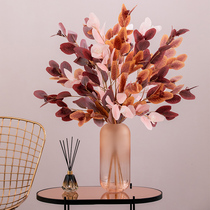 Harvest cottage single eucalyptus leaf flower simulation flower bouquet living room table decoration flower artificial flower decoration