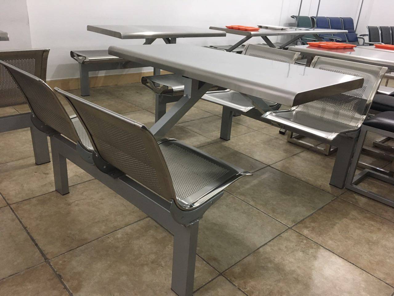 [USD 386.96] Canteen Dormitory Stainless Steel Table and Chair Spot