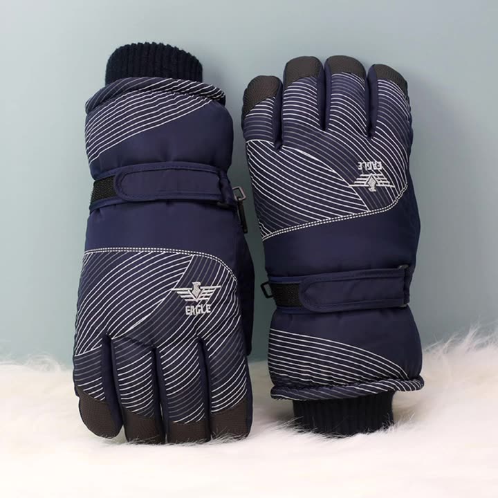Men's Line Hawk Insulated Windproof Ski Gloves Fire Arc