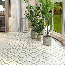 Nordic retro minimalist Flower brick 200 light green Balcony Toilet Kitchen 300 Flower brick Tile Background Wall Tiles