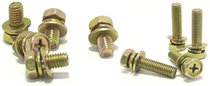 Color galvanized outer hexagon with pad cross three combination screw Hexagon combination screw M4M5M6M8*6 8 10~50