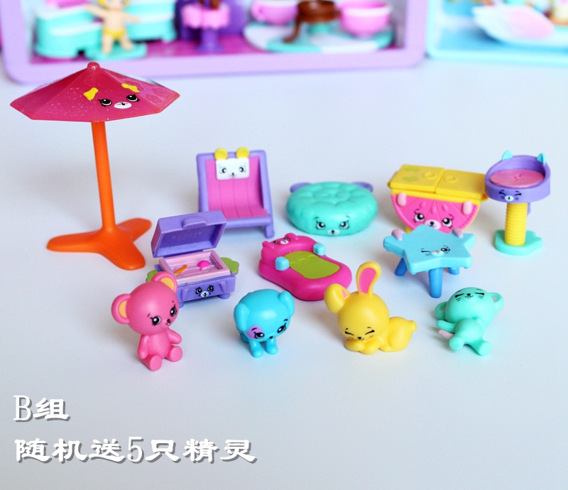 Furniture B Pet Style RandomClearance lovely spirit doll Pets furniture scene Ornaments Play the family Toys buy Five give One