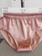 桑蚕真丝女士内裤性感情趣质弹力缎面驼粉加档平脚三角裤亲肤舒适