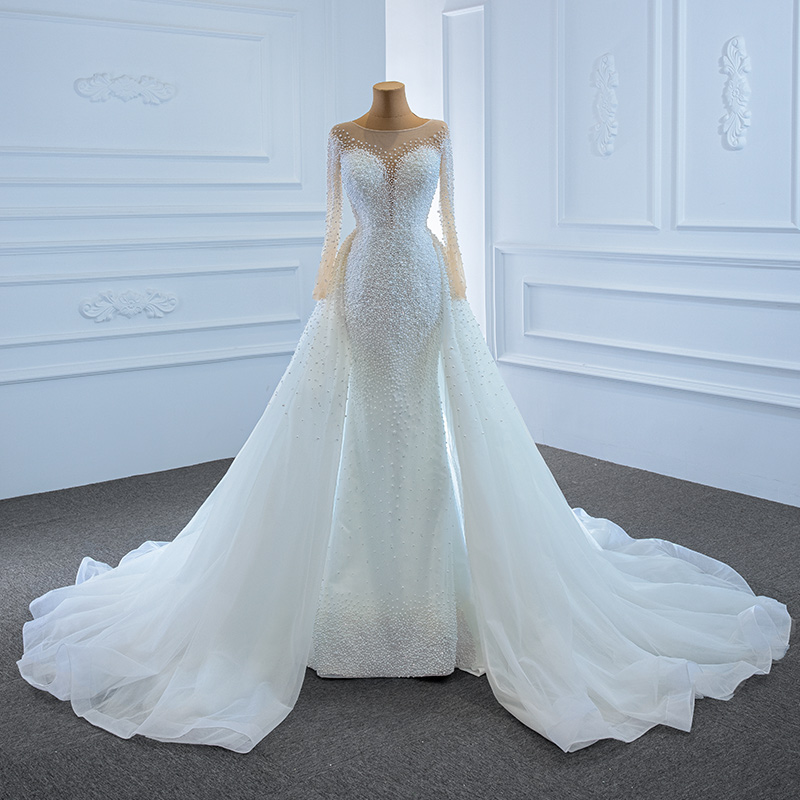 Ruisi luxury fish tail wedding dress 2023 new Mori temperament is thin bride to get married, gauze fishtail tail Ruisi luxury fish tail wedding dress 2023 new Mori temperament is thin bride to get married, gauze fishtail tail