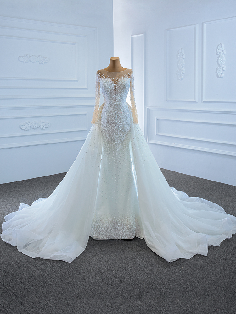 Ruisi luxury fish tail wedding dress 2023 new Mori temperament is thin bride to get married, gauze fishtail tail Ruisi luxury fish tail wedding dress 2023 new Mori temperament is thin bride to get married, gauze fishtail tail
