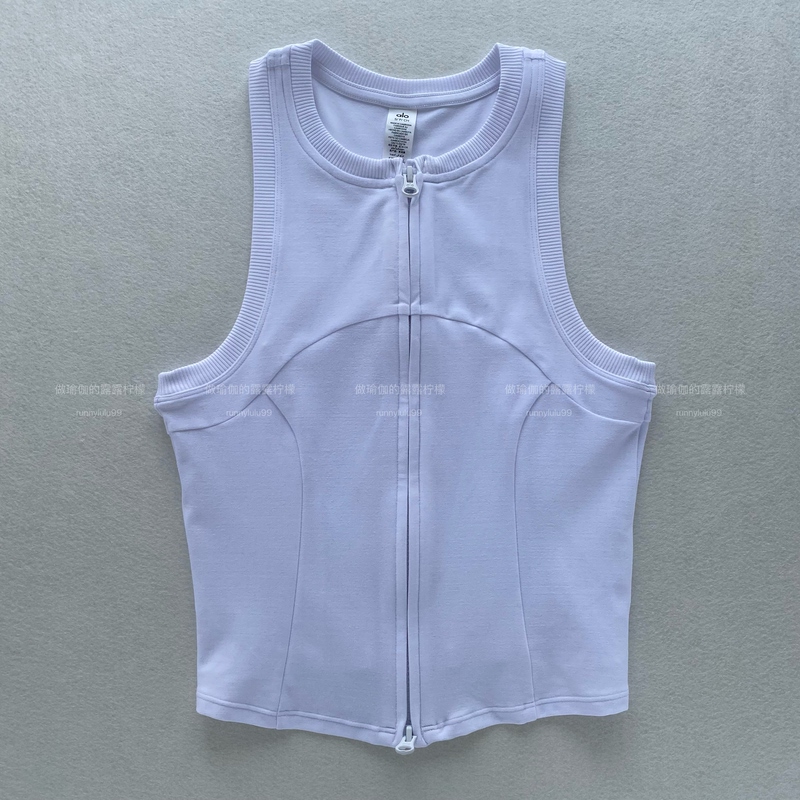 Authentic Alo Alosoft Level up Full Zip Tank Full-Zip Vest on Sale
