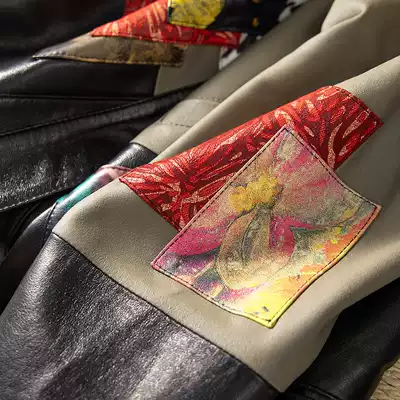 Too amazing Yiguo sheepskin giant soft new Chinese leather coat shawl coat female spring home 155V Special