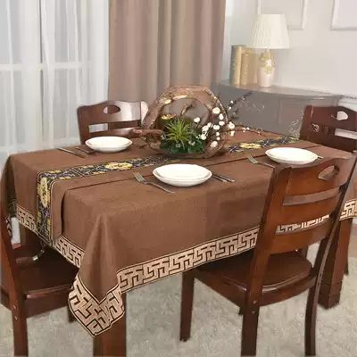European tablecloth fabric small fresh rectangular table cloth Solid color household tablecloth Square coffee table tablecloth custom