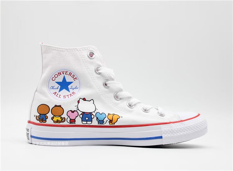 Converse x Hello Kitty Converse 1970s giày vải màu đen và trắng cổ điển giày vải cao cấp