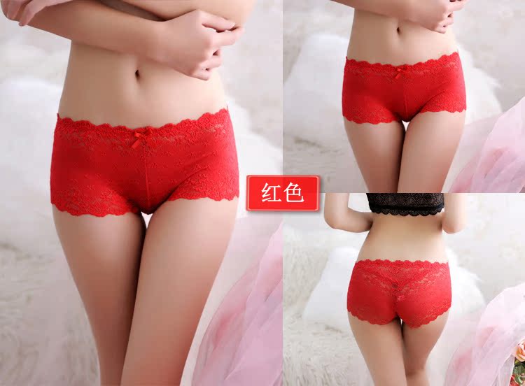 4 món quà quần lót hộp nữ tính ren trong suốt mỏng cung cám dỗ eo thấp áo khoác cotton nữ tóm tắt quần lót nữ cao cấp