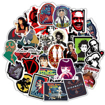50 sheets of mixed classic movie stickers vulgar fiction interesting graffiti sticker skateboard PVC waterproof not repeated
