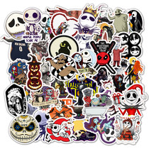 50 sheets not repeated Halloween series Graffiti stickers zombie Bride Cartoon Suitcase Guitar Waterproof Sticker