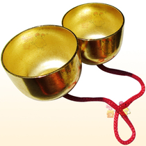 Large touch bell Primary school student music class touch bell diameter 4 5CM with rope touch bell imitation copper touch bell