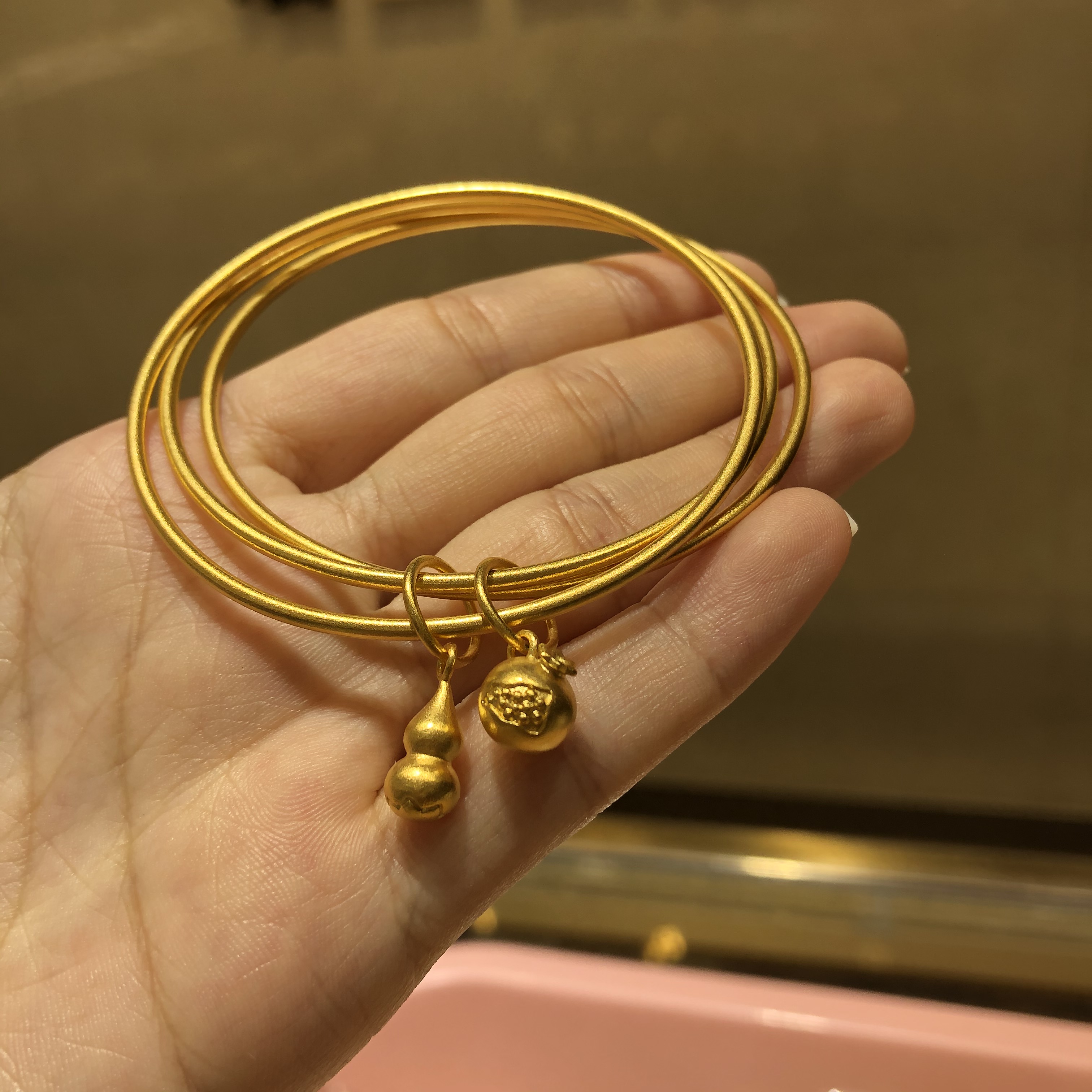 Dajiatan Jewelry Ancient Faduozi Duofu Gold Bracelet Pomegranate Gourd Stacked Gao Suya Bracelet Pure Gold 999