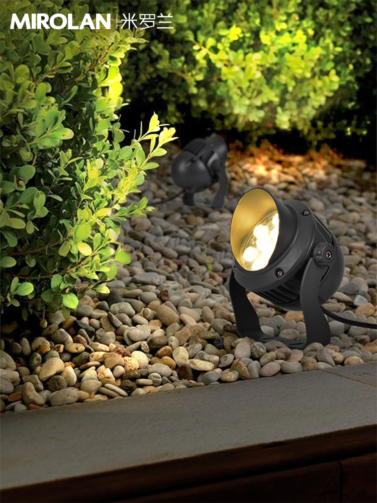 Outdoor flood light Ground fixed waterproof landscape spot light Garden villa exterior wall light Outdoor light Lawn garden light