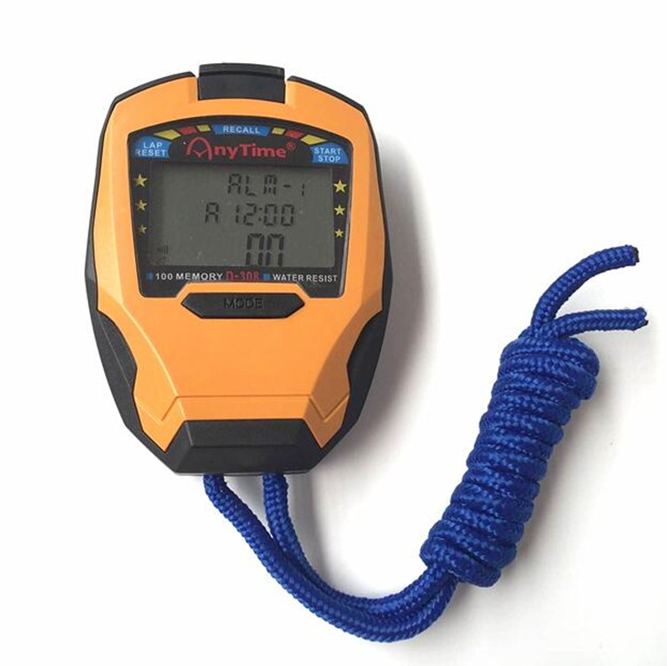 Referee Athletics electronic second meter triple-row 300-meter multifunction memory stopwatch waterproof electronic stopwatch