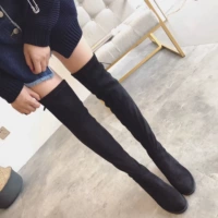 Giày cao quá gối nữ 2018 mùa đông mới phiên bản Hàn Quốc đã mỏng cộng với đôi bốt nhung nhung hoang dã dài bốt dày với bốt cao chelsea boot nữ
